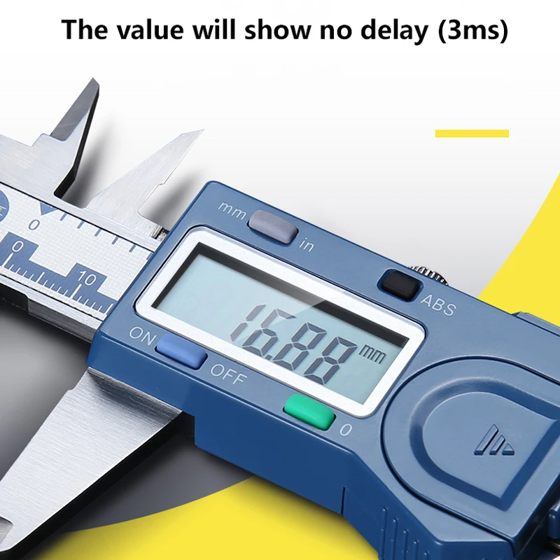 Imagem -03 - Precisão Digital Metal Vernier Caliper Eletrônico Aço Inoxidável 3ms Resposta Medição Calibre Pachômetro Novo 150 mm de Alta