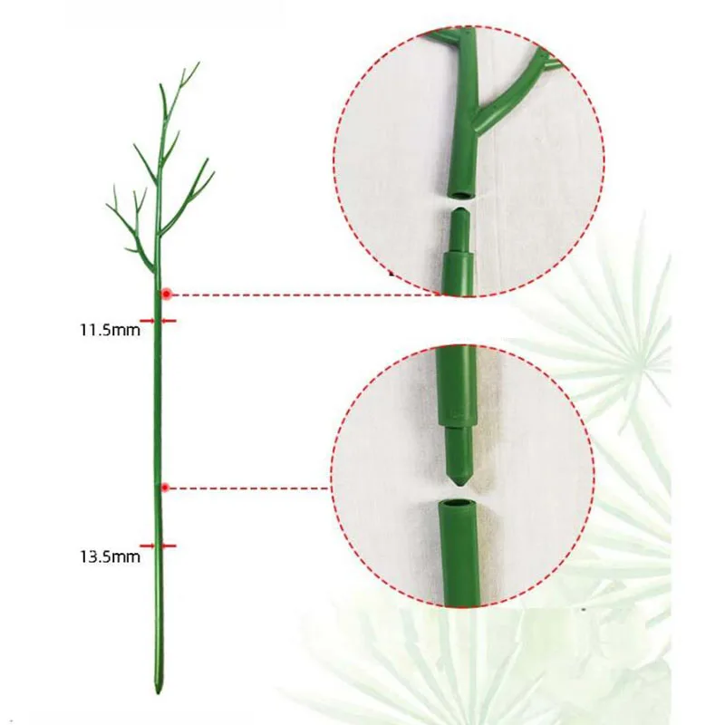 4sets 100cm plastic Green branch Plant Climbing tree flower stand holder Rod Shaped DIY Modeling diy Gardening Pillar M