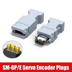 SM-6P Connector 1394 Encoder Plug Compatible with Yaskawa Panasonic Delta Servo Driver Plug-in Connectors for 16-28AWG Wire