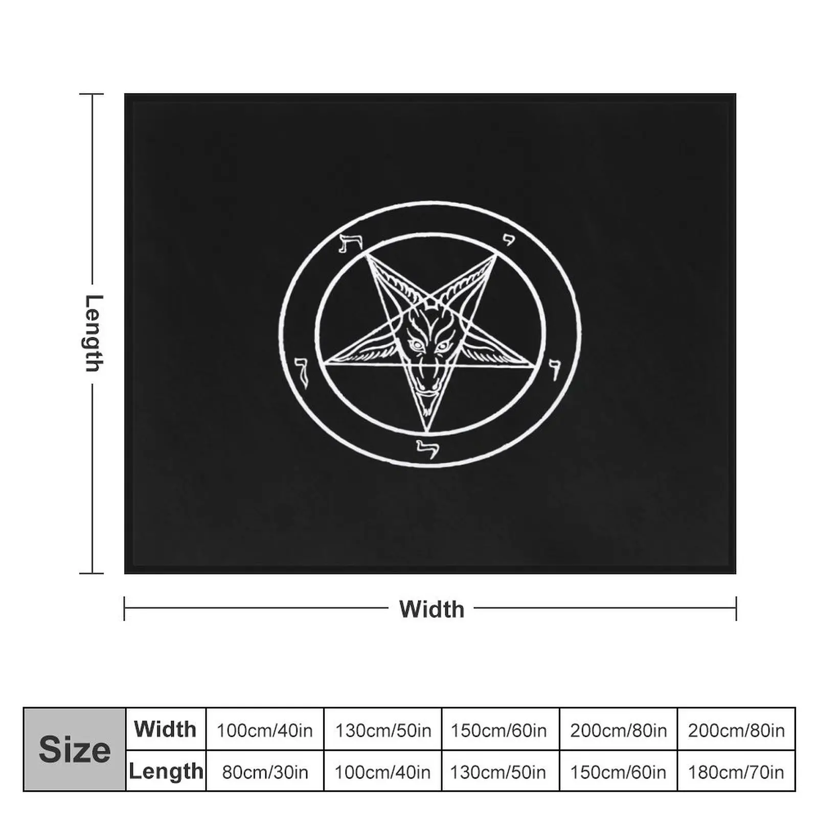 Satanic Pentagram Throw Blanket Sofa Throw Softest Luxury Designer Blankets