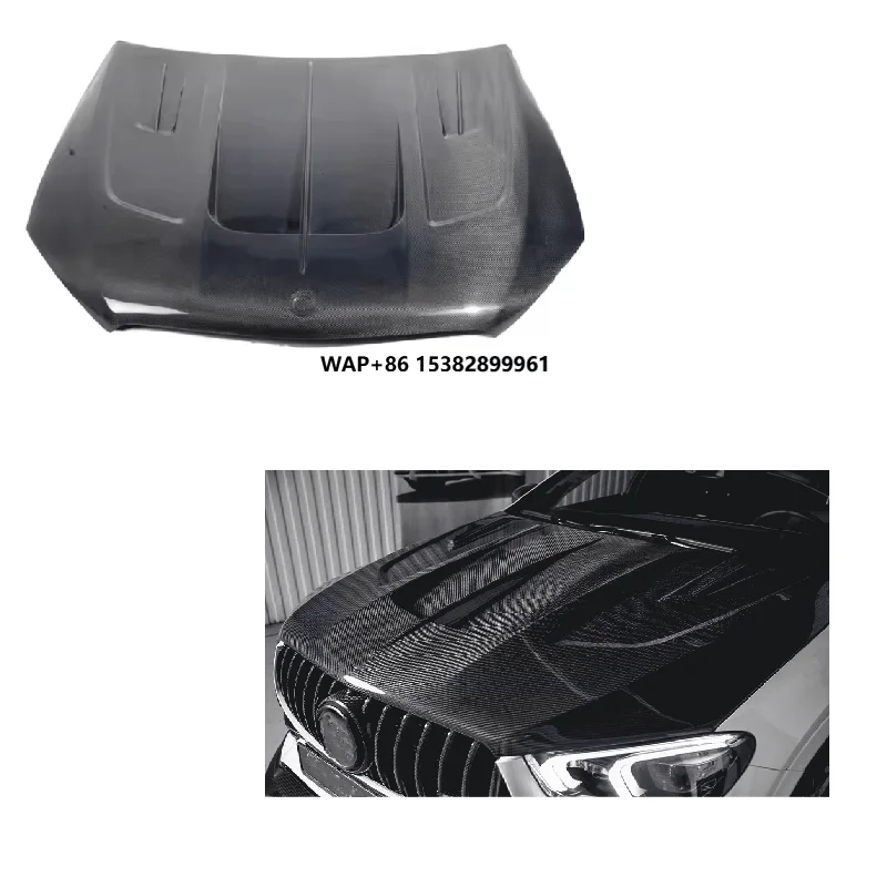

Carbon Fiber Engine Bonnet for GLE43 GLE50 GLE53 GLE63 W167 2020 2021 2022 Front Engine Hood Cover Auto Exterior Part