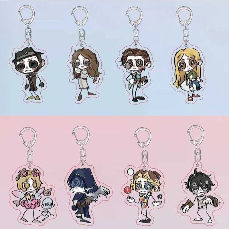 Game Identity Ⅴ Anime Keychain Role Playing Naib Subedar Luca Balsa Antique Dealer Cute Pendant Keyring Backpack Accessory Gift