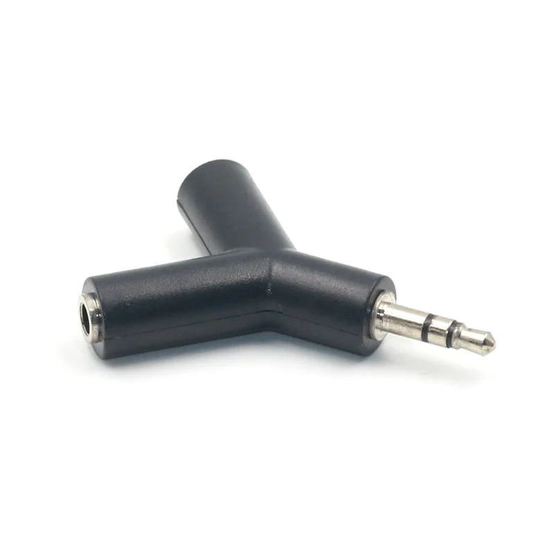 1 unidad de conector doble de Audio de un punto y dos, línea de Audio práctica de 3,5mm para reproductor de teléfono inteligente, Cable auxiliar, adaptador de auriculares divisor
