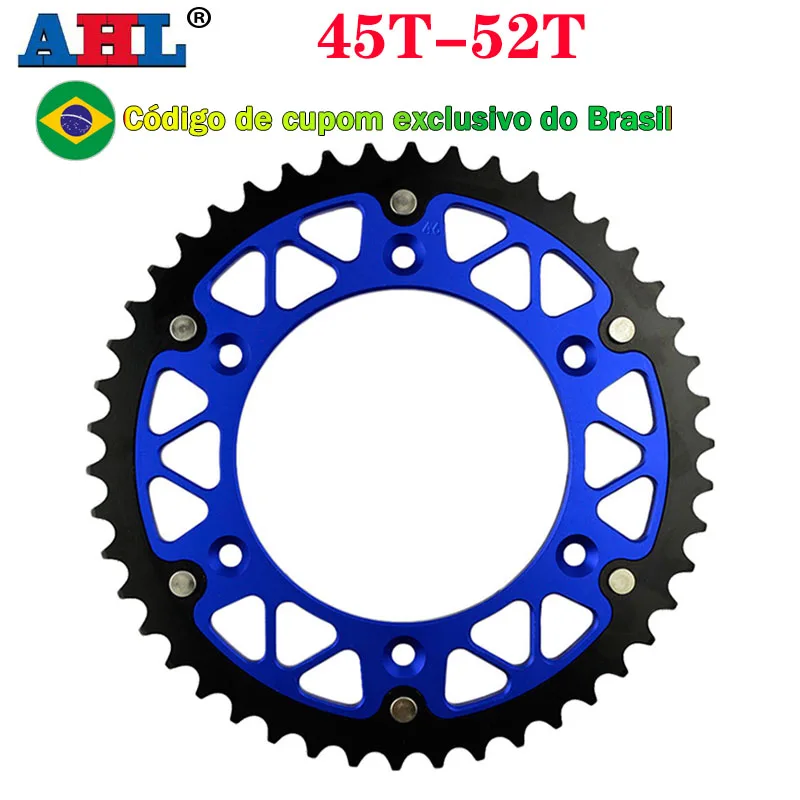 Roda dentada traseira para motocicleta AHL 45T - 52T para HONDA CRF250L 2012-2014 XR250R 1990-1995 CRF250M 2013-2014 XR600R 1991-2000 CREF450X
