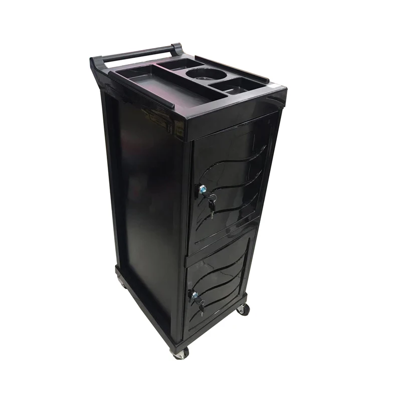 Hair Salon Double Lock Door Cart And Ironing Multifunctional Salon Trolley