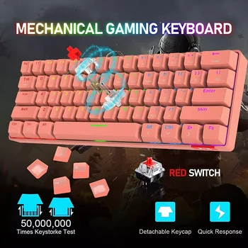 AJAZZ AK680 Herní mechanická klávesnice ABS Keycap 68 kláves Kabelová bezdrátová Bluetooth klávesnice Hot Swap Vlastní těsnění pro PC Laptop 8 nejlepší prodej Bezdrátová Bluetooth klávesnice - №7