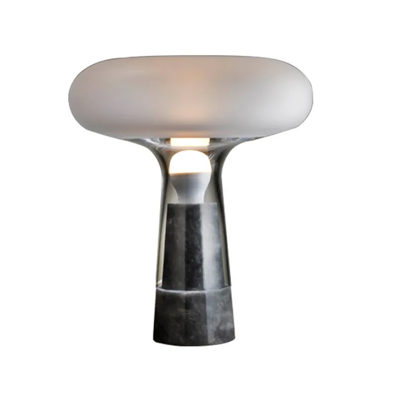 Lámpara de mesa de mármol posmoderna, lámpara de noche para sala de estar, dormitorio, personalidad creativa, modelo de diseño de Milán, lámpara decorativa para habitación