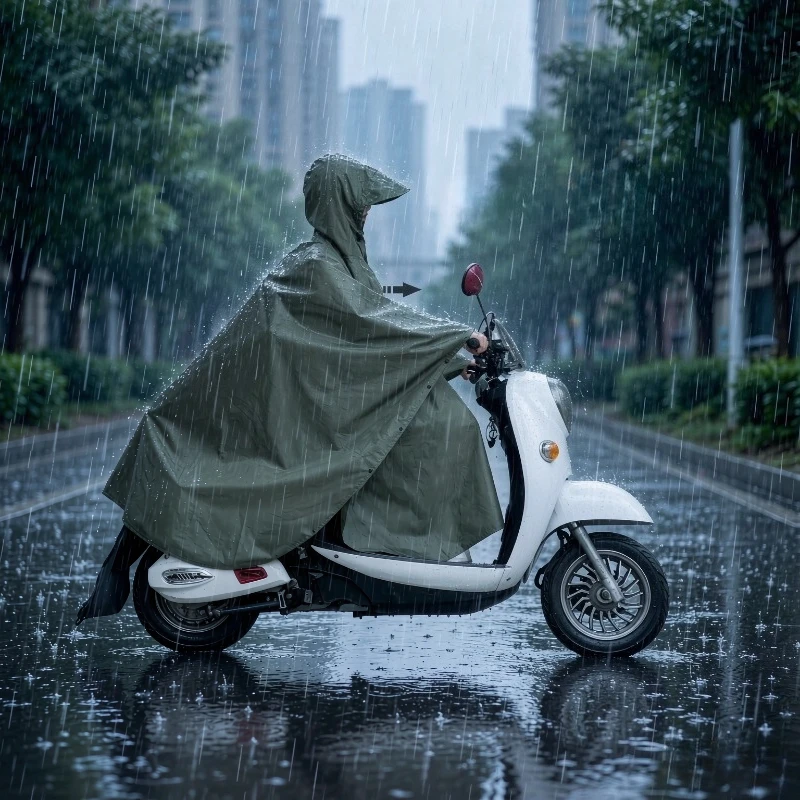 Plus Size Waterproof Rain Poncho Windproof Cape Wide Brim Hood for Hiking Cycling Mountaineering Storm Outdoor Travel Use 우비
