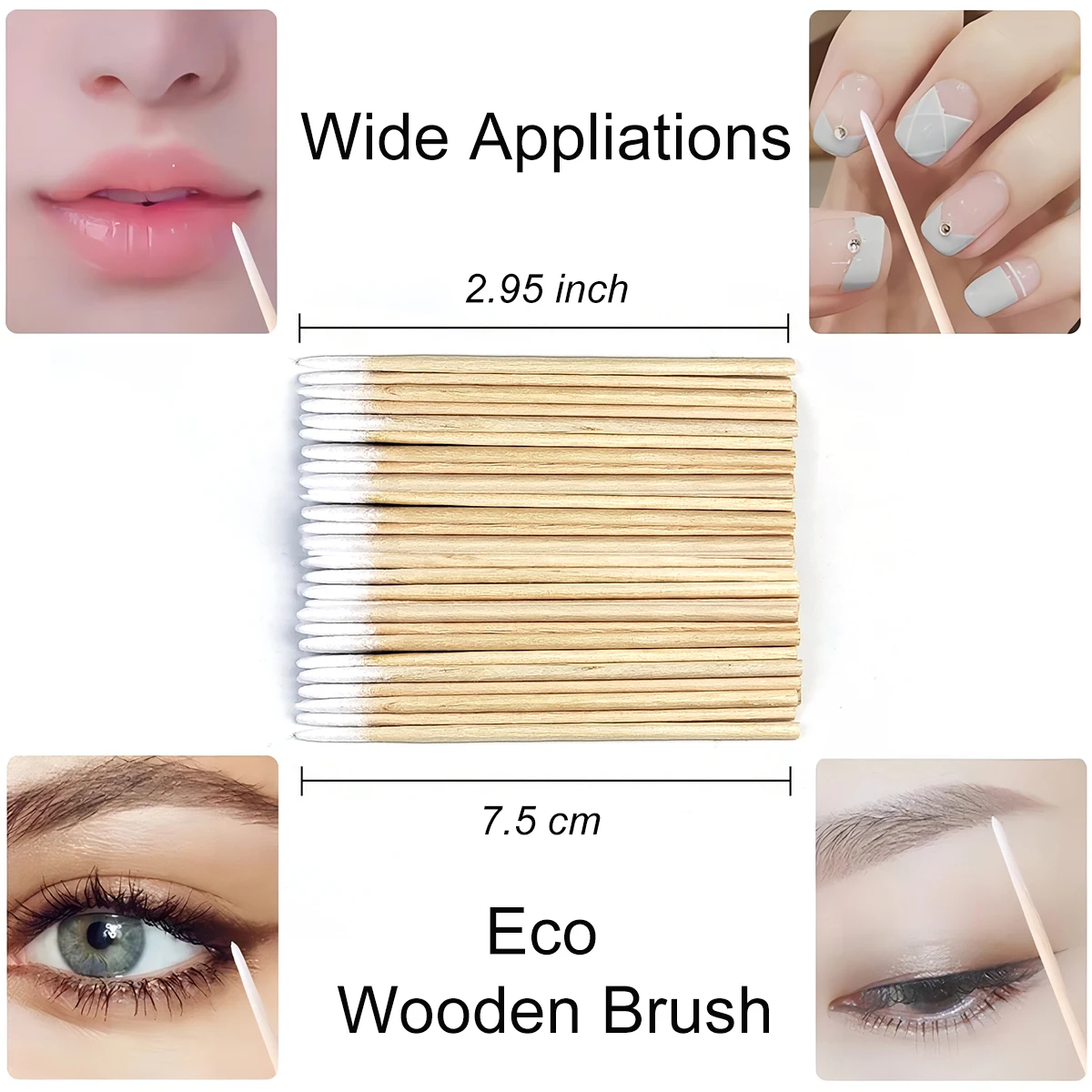 50/100/300/500pcs Cepillos de pestañas para cejas Cepillos de pestañas Carretes de pestañas Varillas de rímel Aplicador para extensión de pestañas