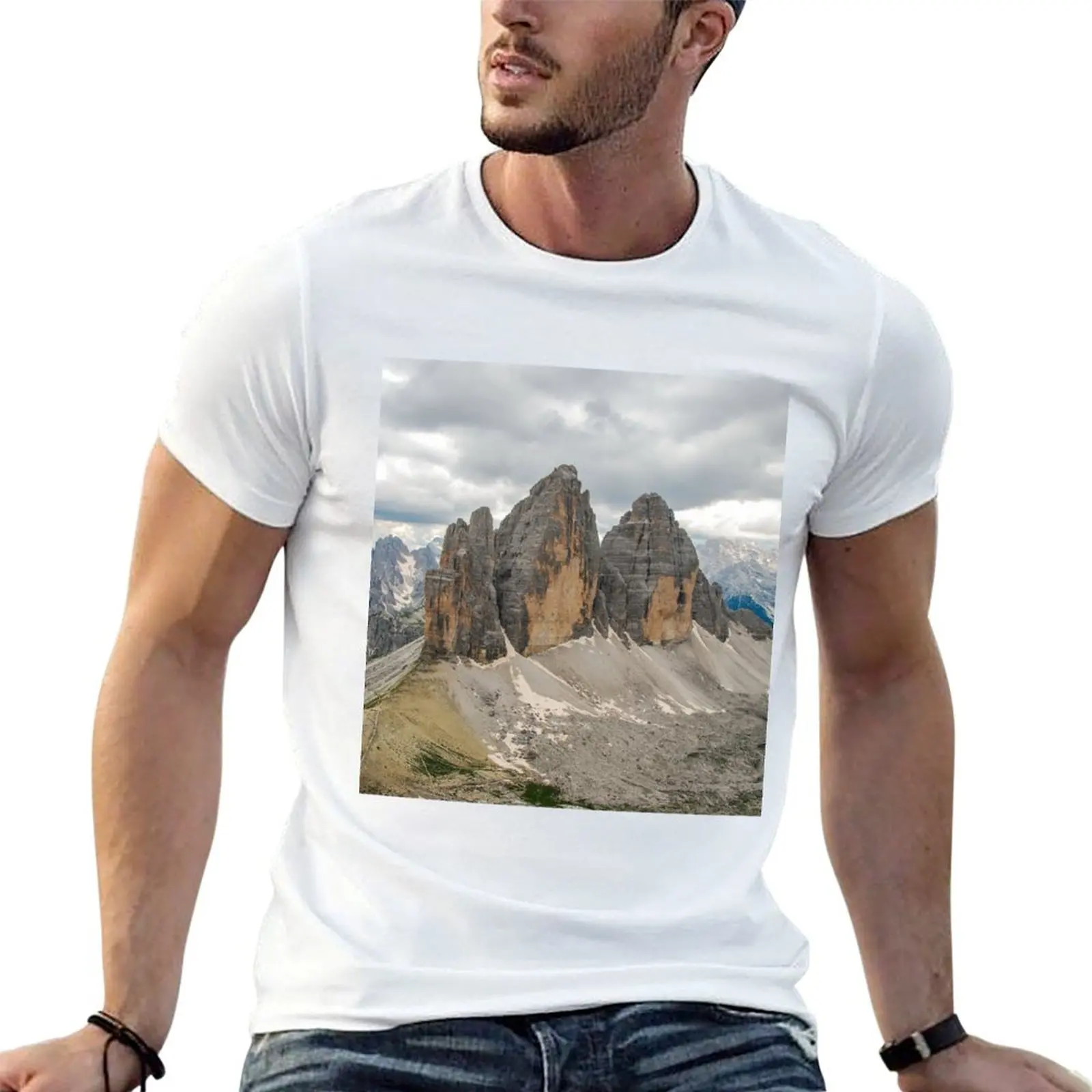 Camiseta Drei Zinnen, camisetas de algodón, camisetas de alta calidad para hombre, camiseta para hombre