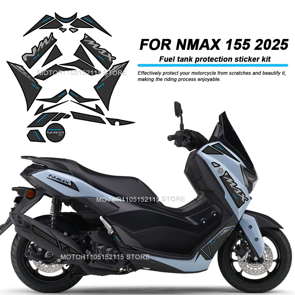 Защитная накладка на бак мотоцикла для Yamaha NMAX155 nmax155 n max 155 2025, наклейки-протекторы на бак, противоскользящие накладки для коленей