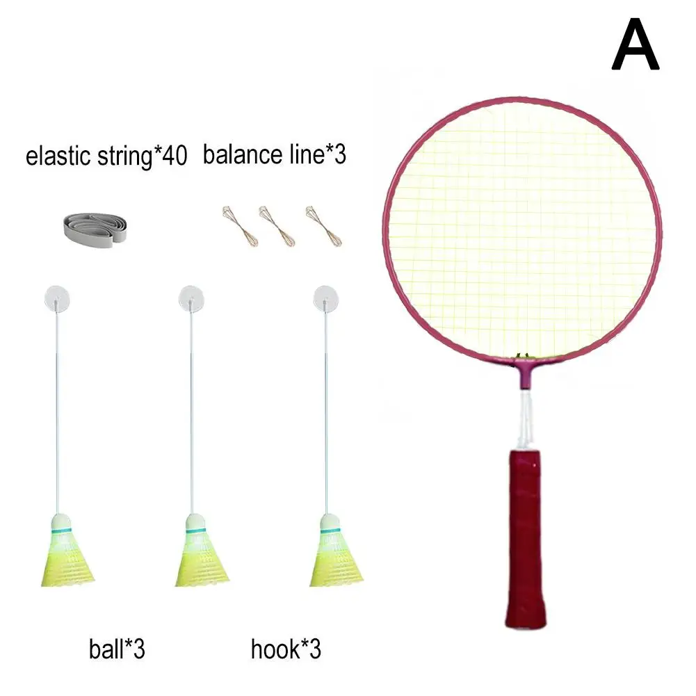 Self Study Badminton Trainer Set Automatic Rebound Badminton Practice Equipment Badminton Single-Player Rebound Trainer