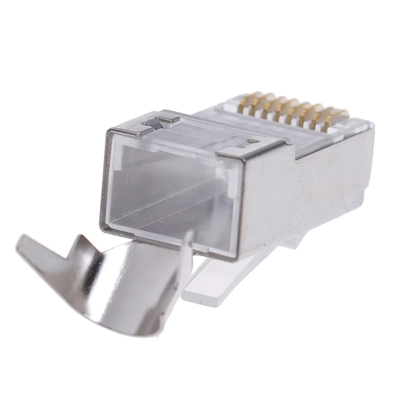 

10Pcs Cat7 RJ45 Connector Cat 7 Crystal Plug Shielded FTP RJ45 Modular Connector