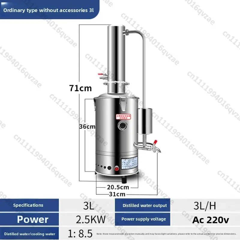Stainless Steel Electric Distilled Water Mechanism Water Device Household Anti-dry Burning and Water-cutting Automatic Control