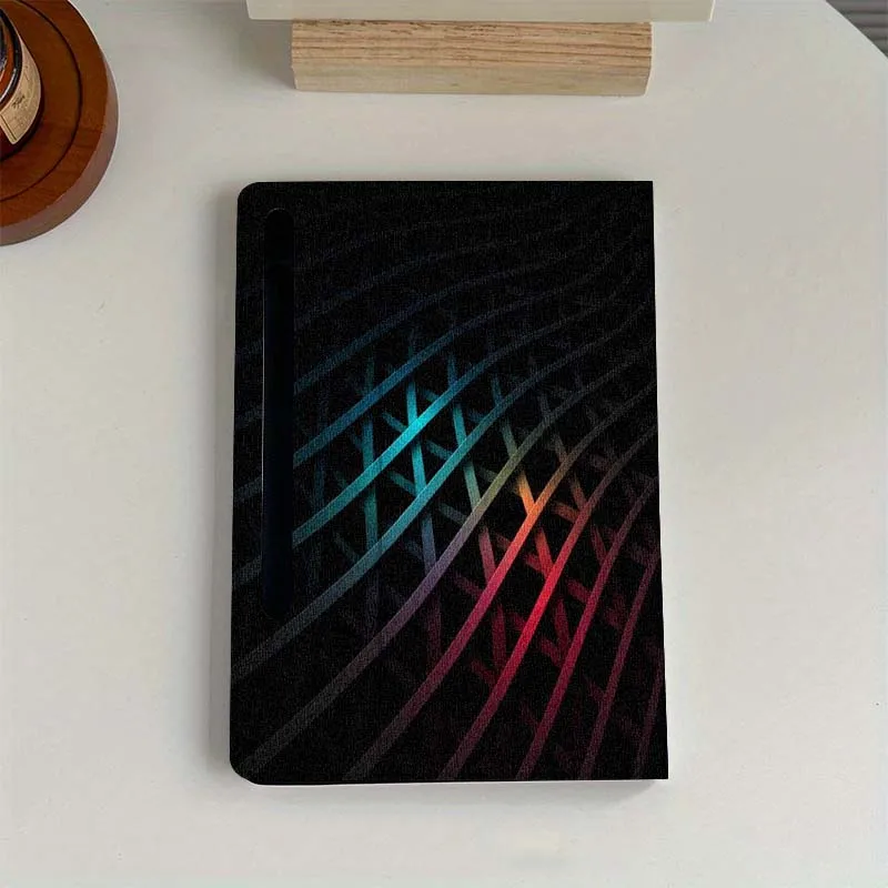 

Popular Wavy Colorful Lines Gift For Samsung Galaxy Tab S6 S7 S8 S9 S10 FE Plus Lite Soft Flexible Support Tablet Case