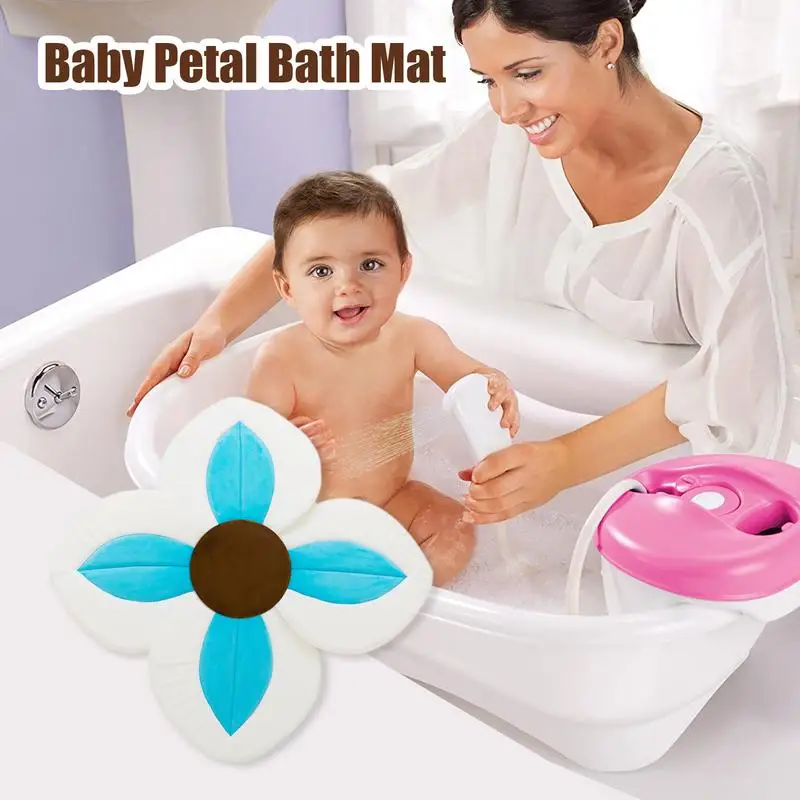 Baby Bath Mat Non-slip Petal Bathtub Mat For Baby Creative Flower Baby Bath Pad Comfortable Baby Bath Flower-shaped Bathtub Mat