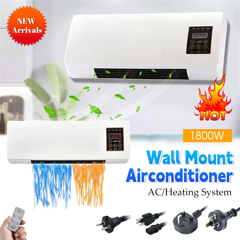 Aire acondicionado multifuncional de montaje en pared, Mini aire acondicionado portátil Split Max, calefacción y refrigeración, Enfriador de aire silencioso 2 en 1