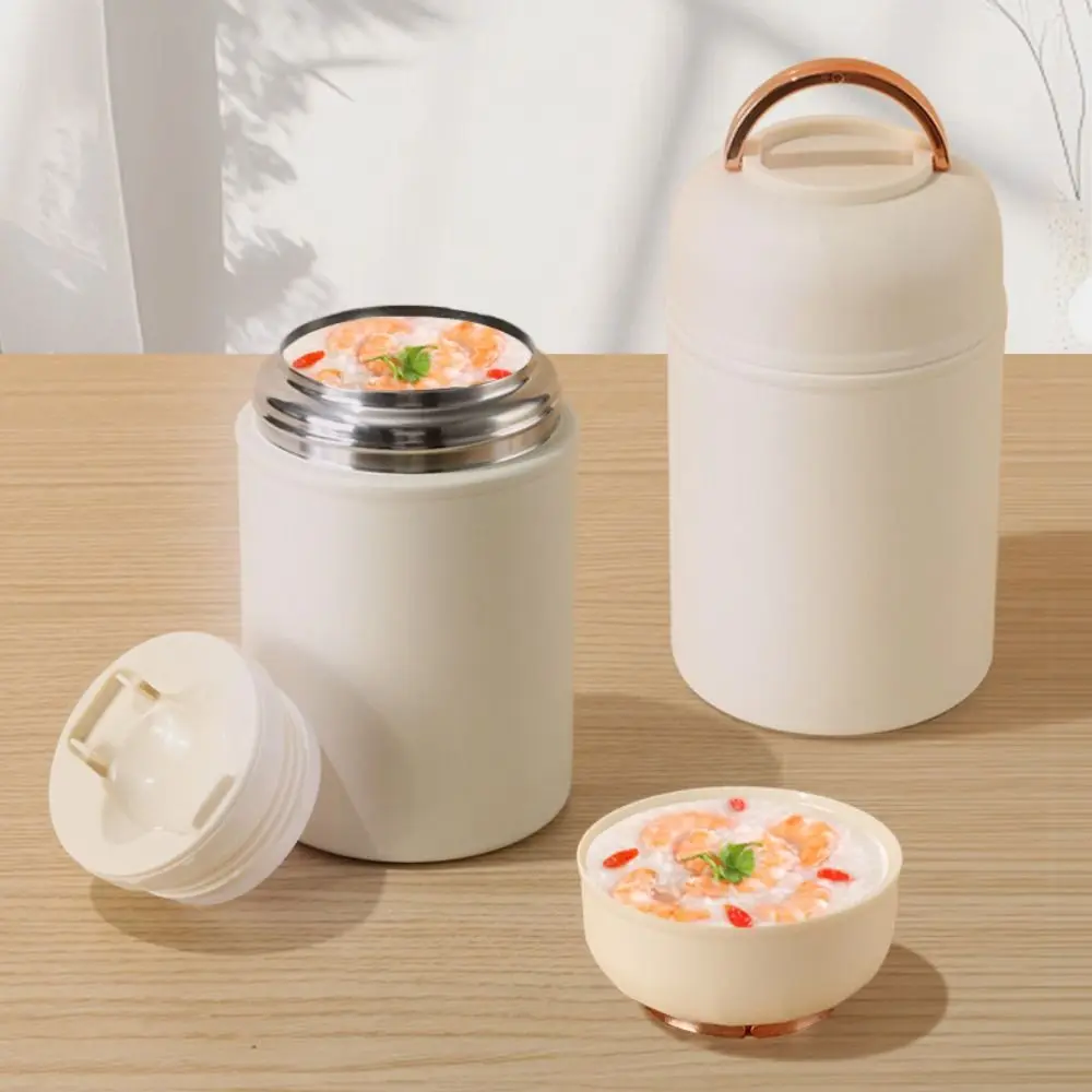 

Multifunctional 500ml Food Thermal Jar Handheld Double-Layer Thermal Soup Cup Stainless Steel Vacuum Insulated Food Jar Hiking