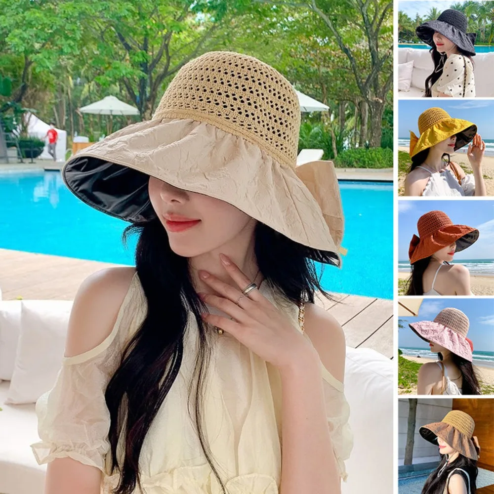 

Wide Brim New Hot Fashion Design Flower Big Beach hat Foldable Brimmed Sun Hat Summer Hats for Women UV Protection Fisherman Cap