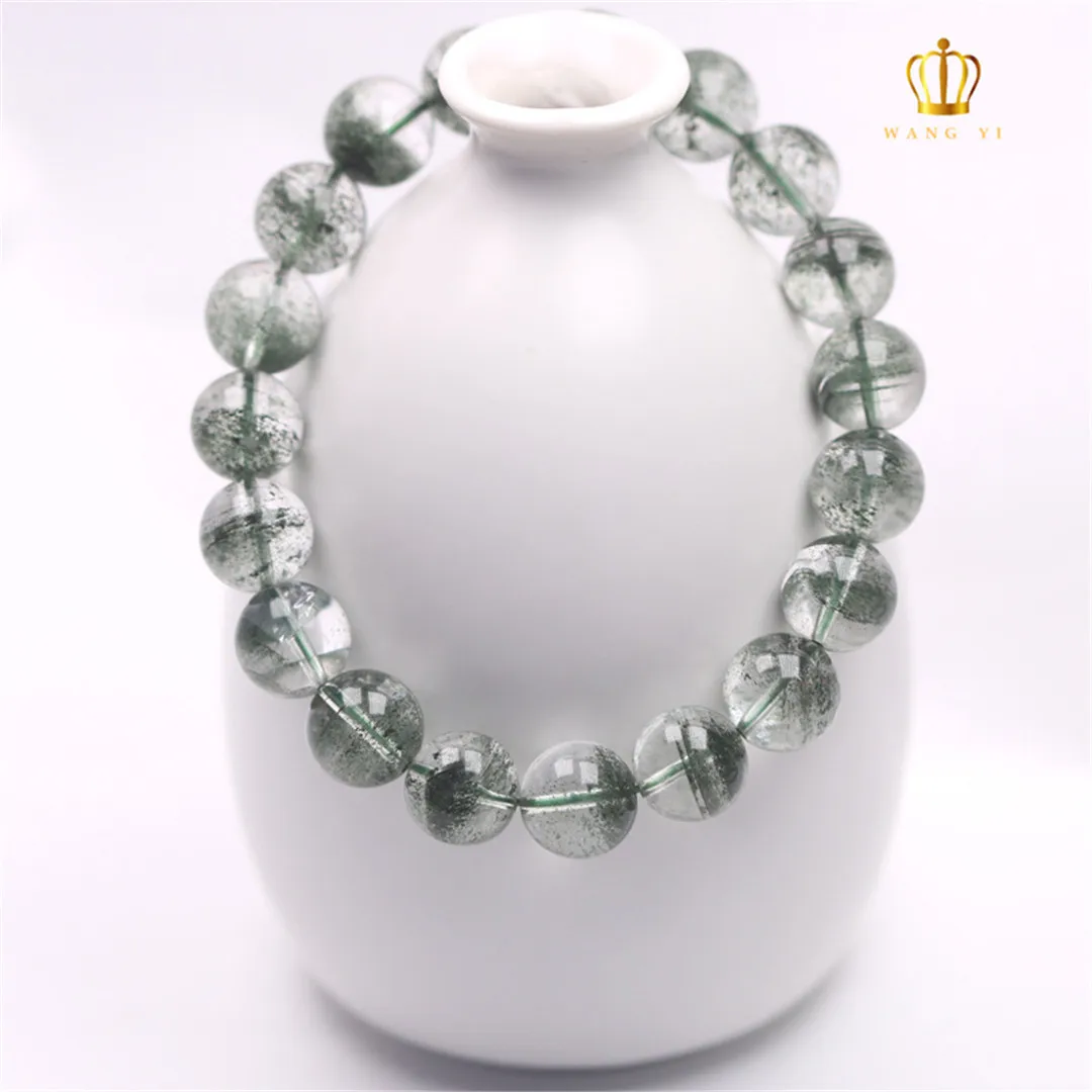 Top Natural Green Phantam Quartz Bracelat For Women Lady Men Wealth Gift Crystal Gemstone Beads Strands Jewelry AAAAA 8-12mm