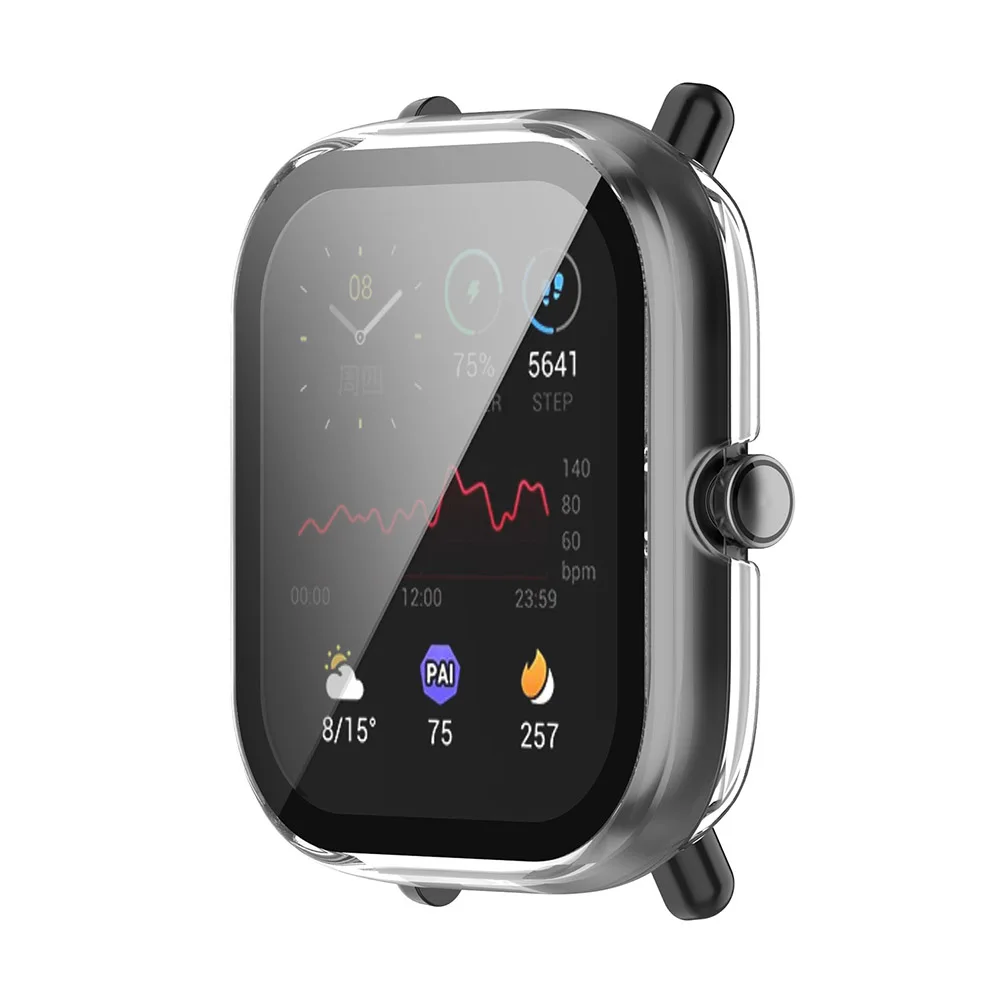 Smartwatch Glass + Cover for Huami  GTS 2 Mini PC Tempered Glass Film Screen Protector Anti-scratch Case