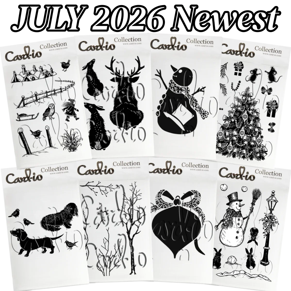 New 2026 Christmas Snowflake Snowman Tannenbaum Dachshund Through Clear Stamps Stencil for DIY Making Card Scrapbook Decoration