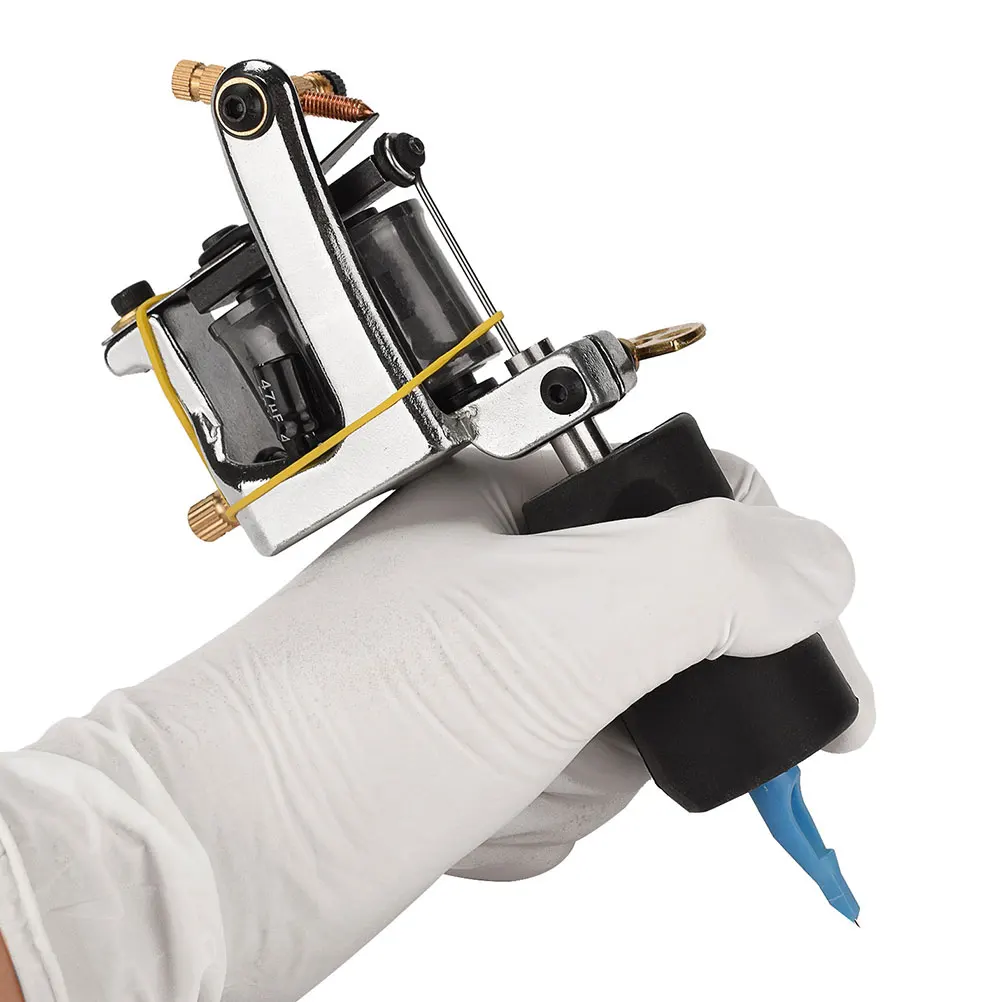 Copertura per maniglia per tatuaggio in silicone antiurto, antiscivolo, robusta impugnatura, durevole, assorbimento delle vibrazioni, cuscino confortevole