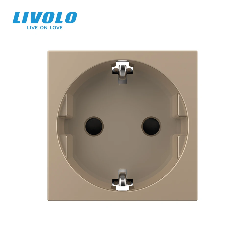 Livolo EU Standard Socket DIY Onderdelen,Without Glass Panel Metal Plate , VL-C7-C1EU (No Metal Plate)