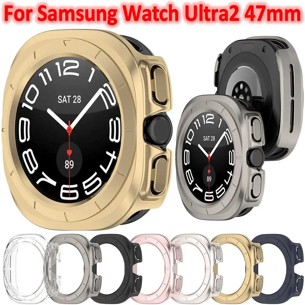 Hollow Hard PC Case for Samsung Galaxy Watch Ultra 2 47mm Screen Protector All-round Shell Bumper For Galaxy Watch Ultra2 Cover
