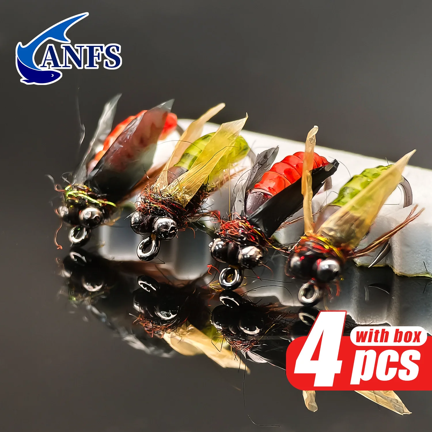 ANFS Moscas Caddis clásicas para pesca con mosca