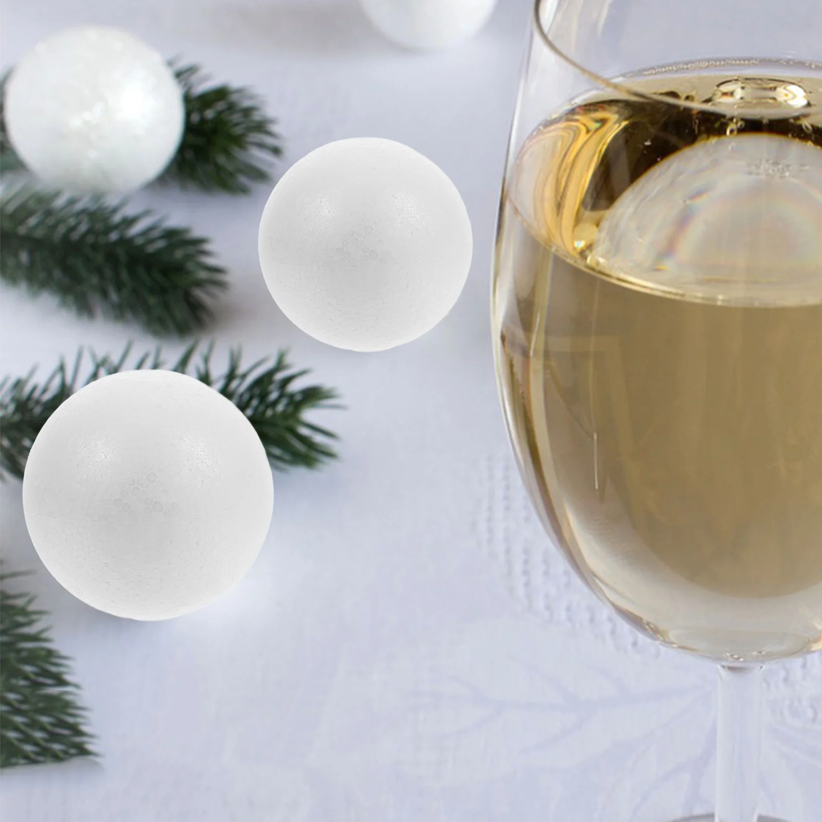 

10 Pcs Foam Ball Decoration Solid Craft Decorate White Balls Polystyrene Child DIY