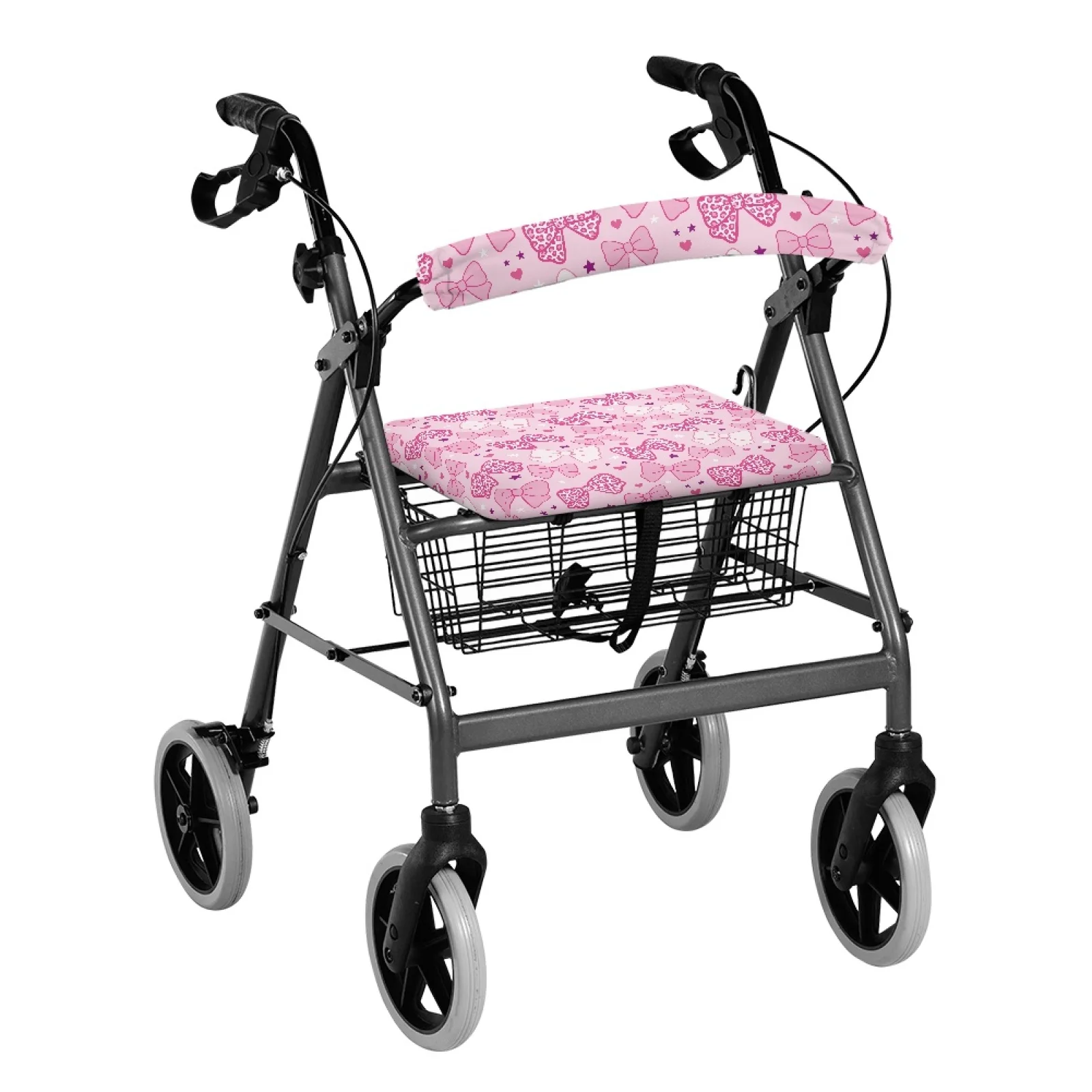 Coloranimal Pink Bow Hearts Set of 2 Rollator Walker Seat Cover for Women Rollator Seat Covers 2026 Trending