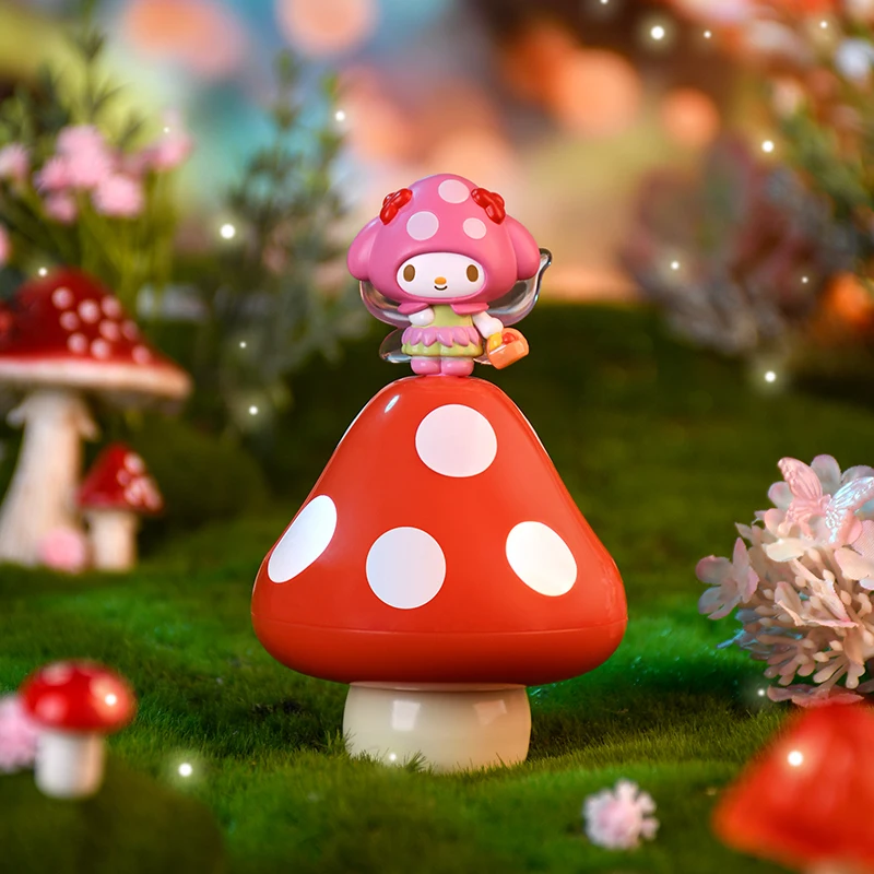 Подлинная серия Sanrio Family Mushroom Fairy, слепая коробка, фигурка HelloKitty, мультяшная милая модель, периферийная игрушка в подарок