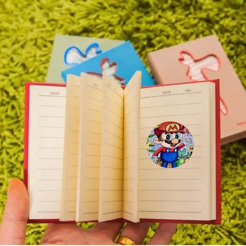 Pegatinas de Anime de Super Mario para niños, juguetes clásicos de papelería Kawaii, decoración de sellado de sobres de fiesta, regalo para niños, 500 piezas