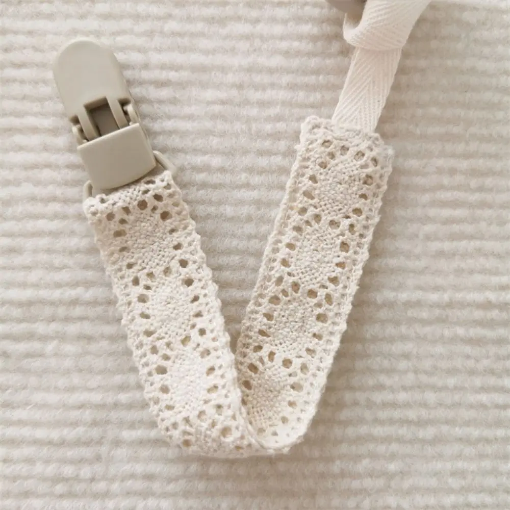 Lace Baby Pacifier Clip Chain Trendy Cloth Anti-lost Plastic Pacifier Holder Safety Teether Toy Clip For Preventing Nipple Loss