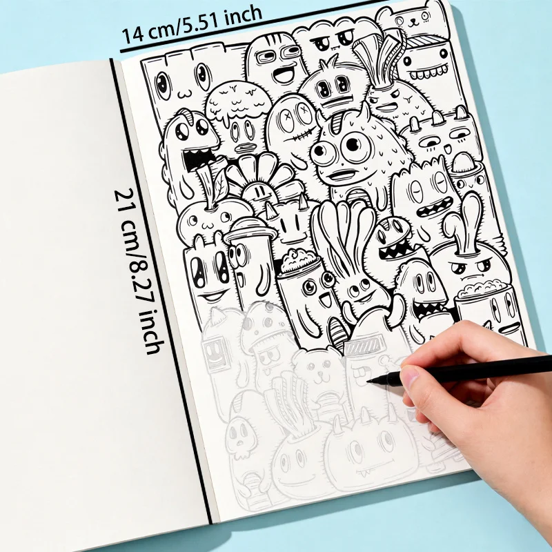 A Focused Training Line Drawing Art Book Containing 22 Different Graffiti Pattern for Office Worker Stress Relief Excluding Pens image 2