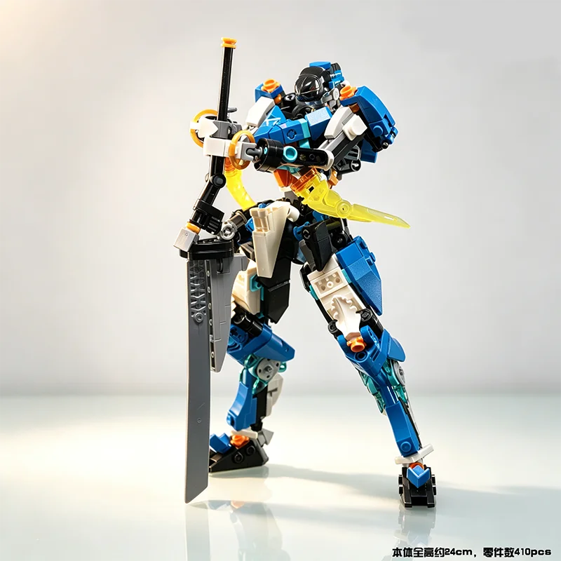 MOC Action Figure Building Blocks Model Toys Original Design Action Figure Manned Mech Warrior 3D Puzzle Toys