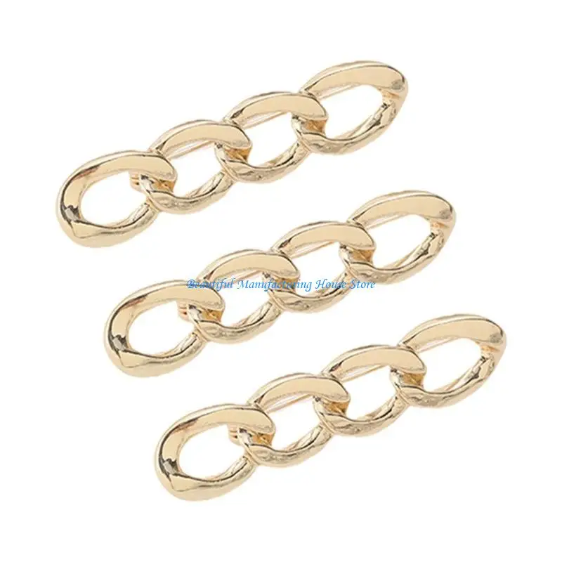 E56A 3Pieces Electroplate Waist Pin For Clothing and Pants Cardigan Adjust Brooch Pin