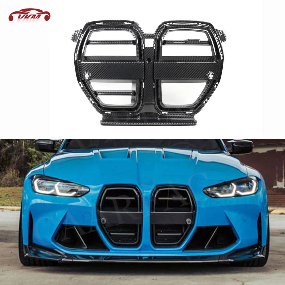 

Dry Carbon Fiber Car Front Racing Grills Front Grille for BMW G80 M3 G82 G83 M4 2021+ FRP Body Kits Accessories with ACC No ACC