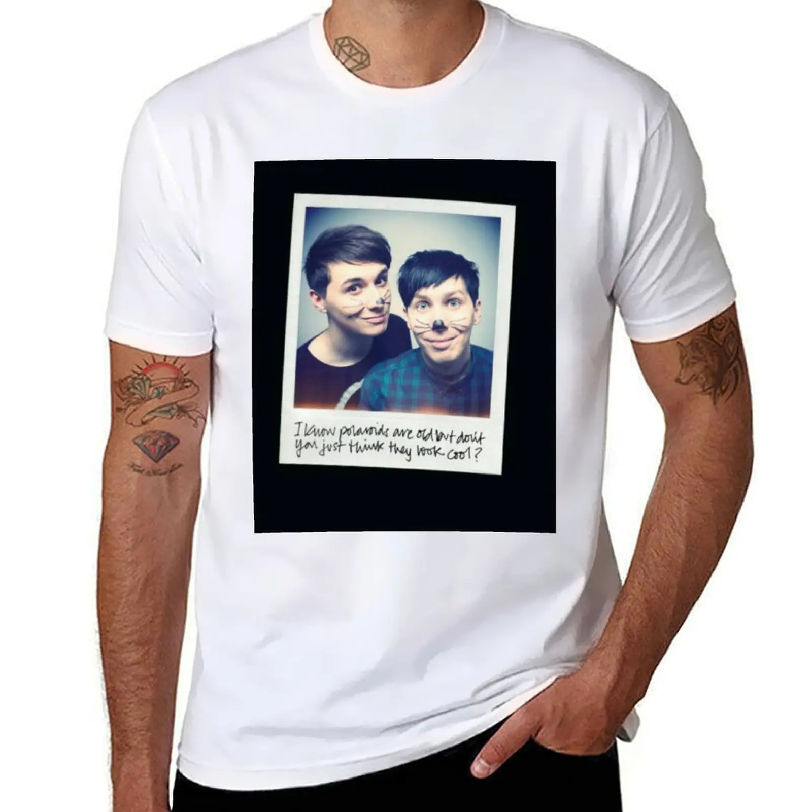 تي شيرت دان آند فيل تي شيرت للرجال بقصة ضيقة تي شيرت أنيمي