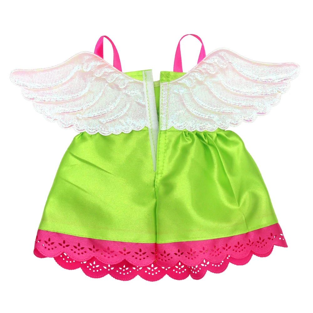 18 Inch Doll Fairy Wings Flower Dress, Polyester Outfit, Doll Clothing Accessory, No Doll or Shoes Included view 6