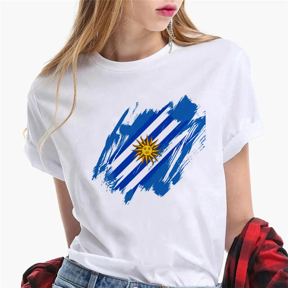 Uruguay t shirt women manga summer designer t-shirts female manga y2k harajuku clothing