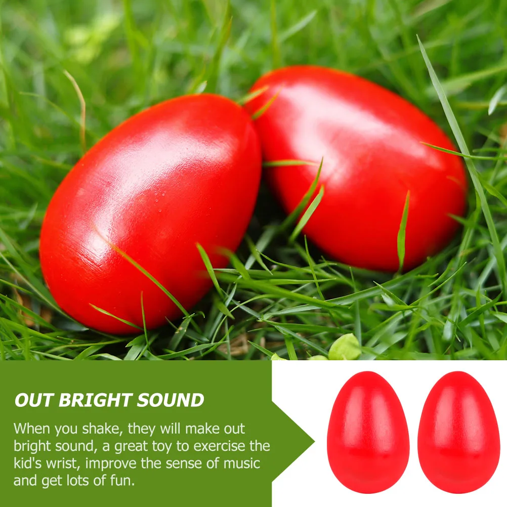 

4 Pcs Wooden Sand Egg Toys 2R Kids Percussion Instrument Shaker Musical Eggs Toy Safe Environmental Friendly