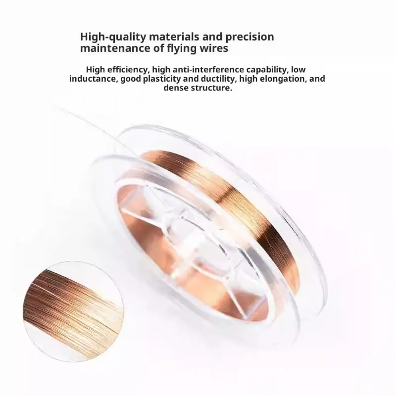 1 قطعة غير معزول الهاتف PCB إصلاح سلك توصيل معزز 0.04mmX100m سوبر غرامة النحاس ربط سلك لإصلاح اللوحة PCB لحام