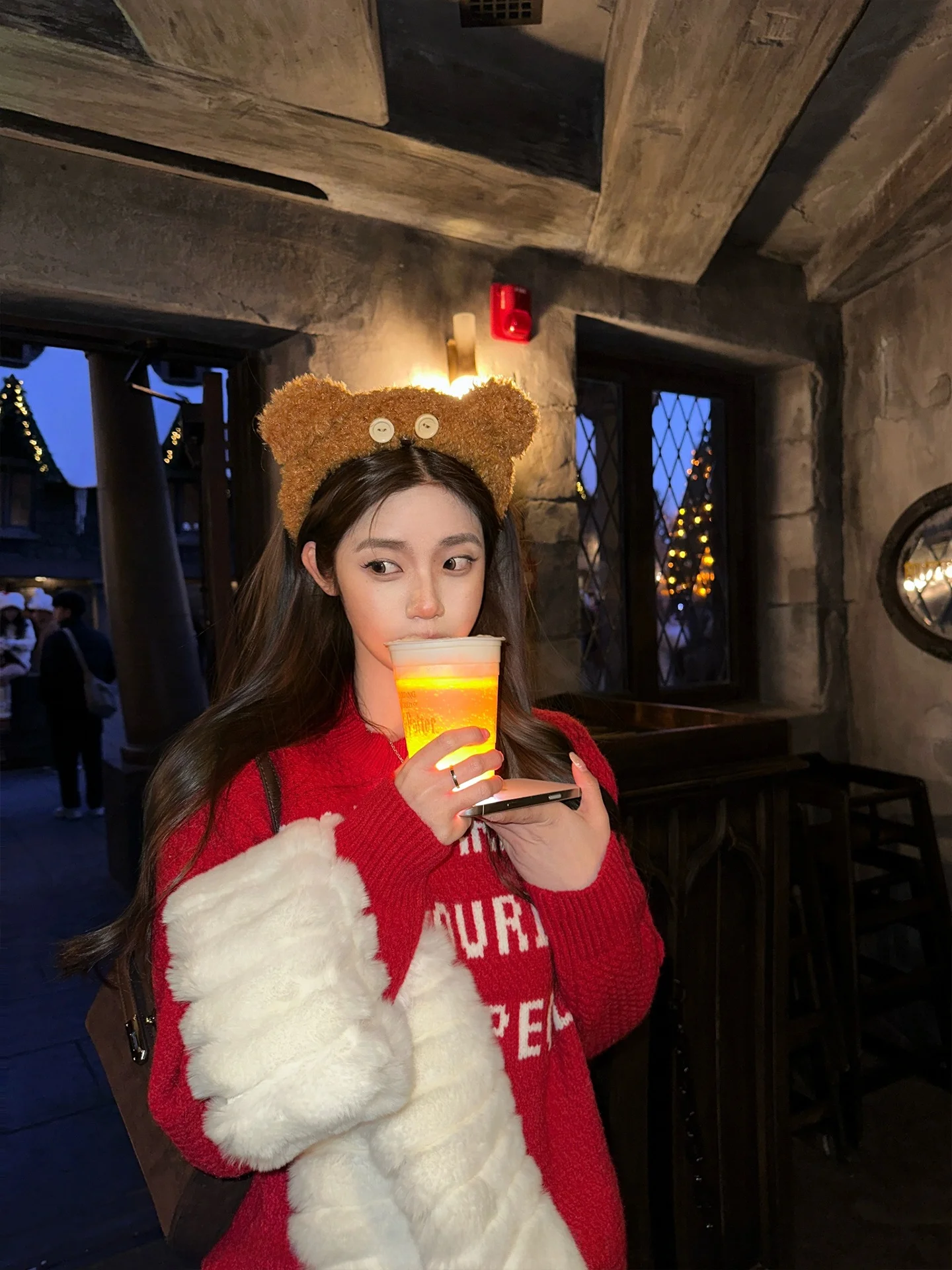 

Cooky Lazy Lady round Ne Loose Knitwear Tartan Pattern Long Sve Women's Faion Cleanfit Sle Winter Sweater