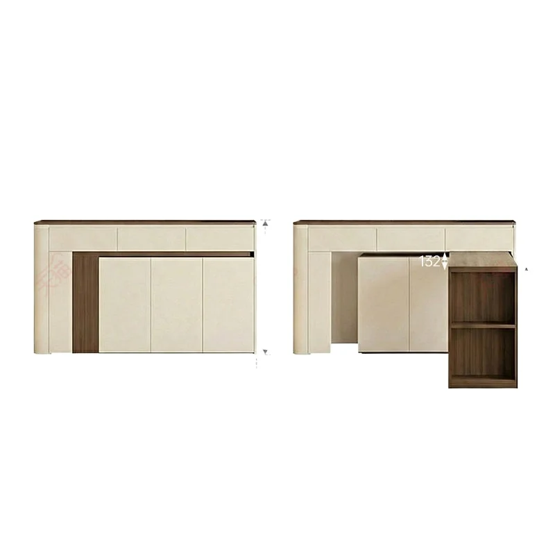 

LMM medieval style dining side cabinet integrated living room household storage cabinet against the wall