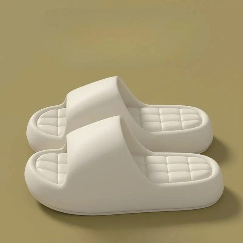 Unisex Cloud Cushion Thick Platform Slides Non Slip Summer Bathroom Couple Sandals for Men Women