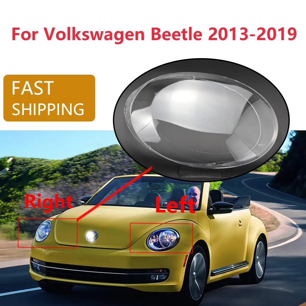 

Для Volkswagen Beetle 2013-2019 автомобильная передняя фара, стеклянная фара, прозрачный абажур, корпус лампы, водонепроницаемые автомобильные аксессуары