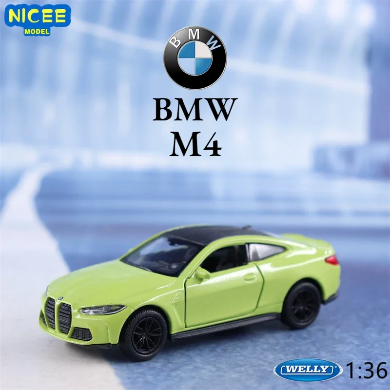 

WELLY 1:36 BMW M4 sports car High Simulation Diecast Car Metal Alloy Model Car Children's toys collection gifts B789