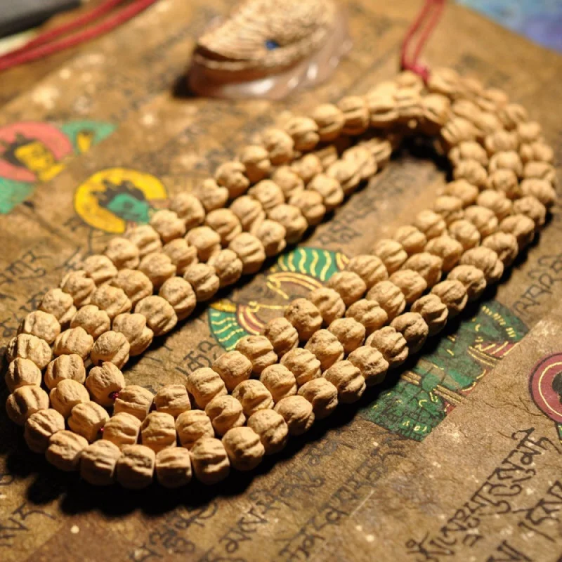 Passion Fruit Seeds Bodhi Seed 108 Original Leather Unrepaired Rift Grain Beads Bracelet Necklace